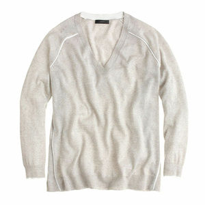 J Crew Wool blend lightweight sweater loose Grey